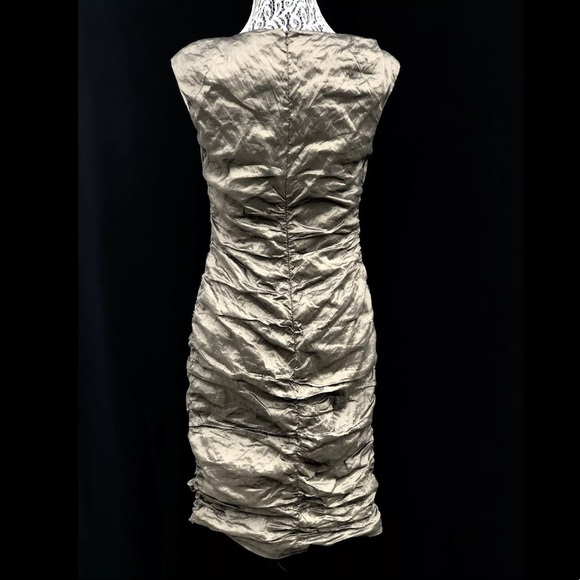 Etcetera Draped Stretch Sleeveless Dress Sz 6 - Picture 2 of 5